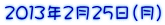 ２０１３年２月２５日（月）
